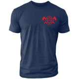Thin Red Line - Shield - Crew Tee - Navy - Clinch Gear