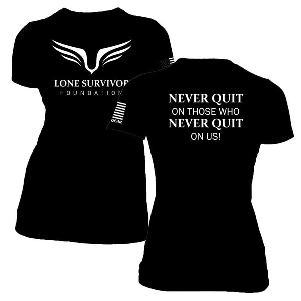 lone survivor gear Women's Lone Survivor Foundation 2017 Crew Tee - Never Quit