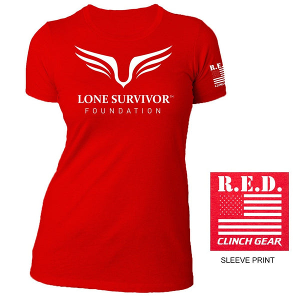 lone survivor gear Women's Lone Survivor Foundation 2017 Crew Tee - Never Quit