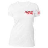 Women's R.E.D. Remember Everyone Deployed - Crew Tee - White - Clinch Gear