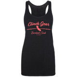 Clinch Gear Barbell Club - California - Women's Racerback Tank - Black/Coral - Clinch Gear
