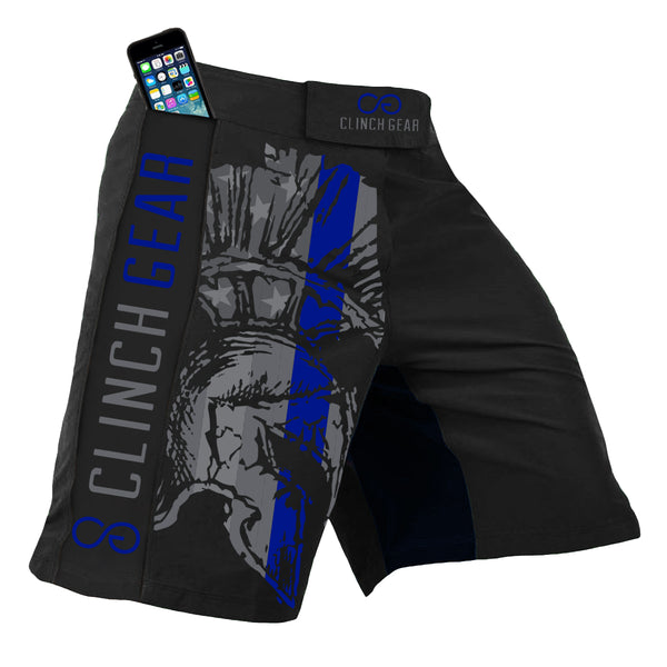 Thin blue line outlet mma shorts