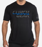 Clinch Gear Thin Blue Line - Stacked – Crew Tee – Black