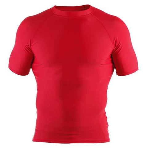 Basic Rash Guard- Short Sleeve- Red - Clinch Gear