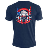 Thin Red Line - Shield - Crew Tee - Navy - Clinch Gear