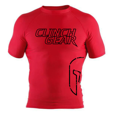 Spartan - Rash Guard - Short Sleeve - Red/Black - Clinch Gear