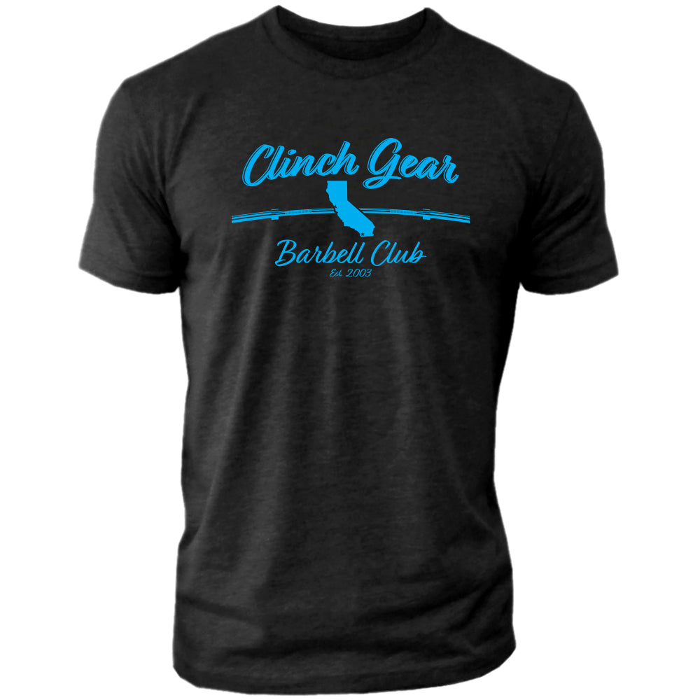 Clinch Gear Barbell Club - California - Crew Tee - Black - Clinch Gear