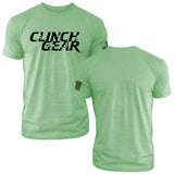 Clinch Gear Stacked – Crew Tee – Apple Green/Black - Clinch Gear