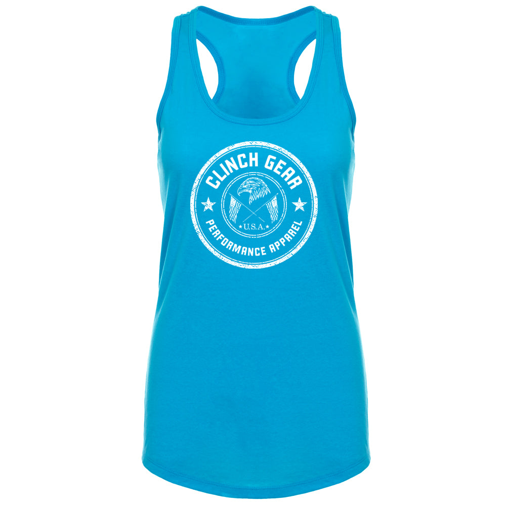 Clinch Gear - Stamp Seal - Racerback Tank - Turquoise - Clinch Gear