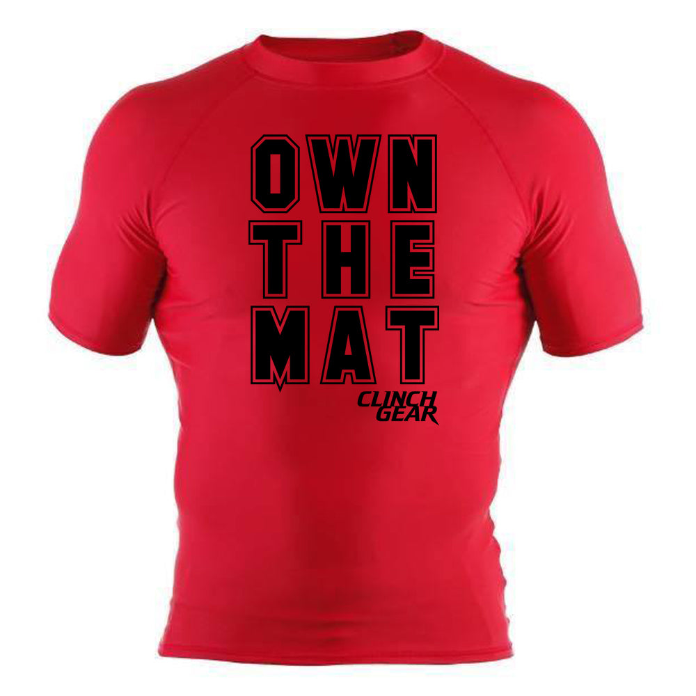 Own The Mat - Rash Guard - Short Sleeve - Red/Black