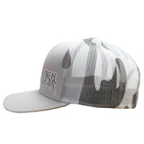 CG Stacked – Snapback Hat – Gray/Camo – Gray/White