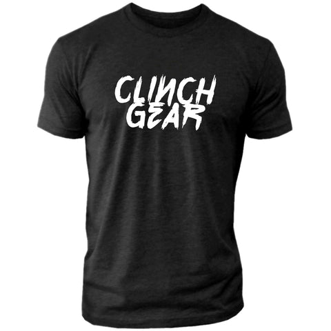 Clinch Gear Slant – Crew Tee – Black/White