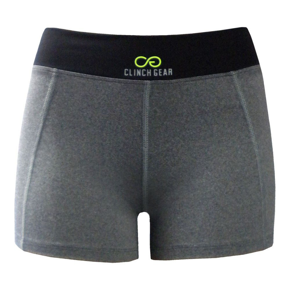 Cross Training Performance Micro Short - Lux - Heather Gray/Black/Lime Green - Clinch Gear