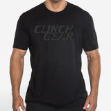 Clinch Gear Stacked – Crew Tee – Black/Gray