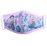 Youth Reusable Washable 3 Layer Protection Face Mask - Mermaid
