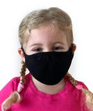 YOUTH - 2 Layer Face Masks - 3 Pack - Black (Not The DFNDR Masks)