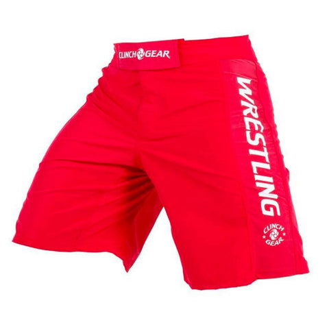 Performance Wrestling Short- Red - Clinch Gear