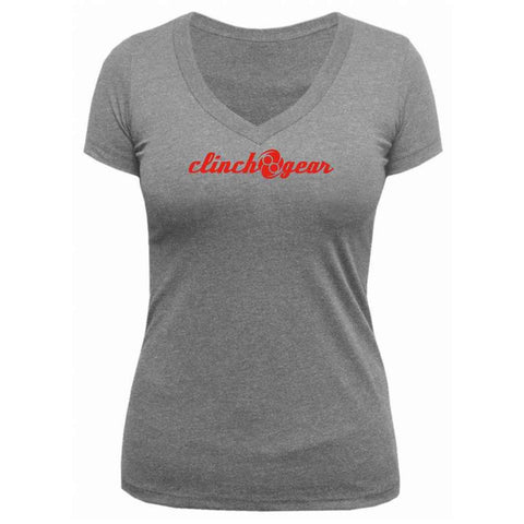 Crush - V Neck - Heather/Red - Clinch Gear